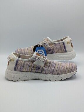 Hey Dude Women's W12 Slip-On Knit Sneakers Egret Multicolor Sirocco 43147-ONI